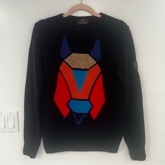 Vestrum Italy NWT 100% Wool Sweater Women’s Sz M Navy - Picture 2 of 13